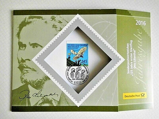 Beleg Ersttagsblatt BRD Bund 2016 125 Jahre Gleitflug Mi. Nr. 3254 FDC Vollst.