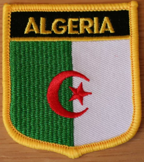 ALGERIA Shield Country Flag Embroidered PATCH Badge P1