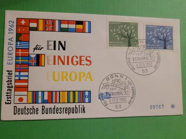 Ersttagsbrief - Europa 1962