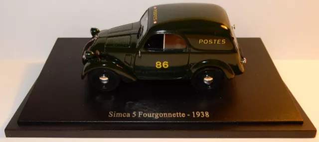 b UH UNIVERSAL HOBBIES SIMCA 5 FOURGONNETTE 1938 POSTES POSTE PTT 1/43 BLISTER