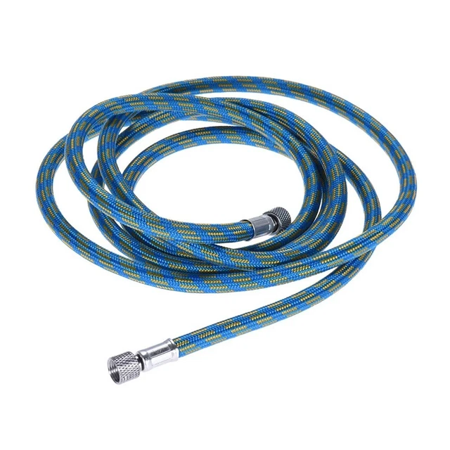 Manguera aerógrafo trenzada de nailon 1 pieza 1/8 pulgadas adaptador BSP 180mm 5