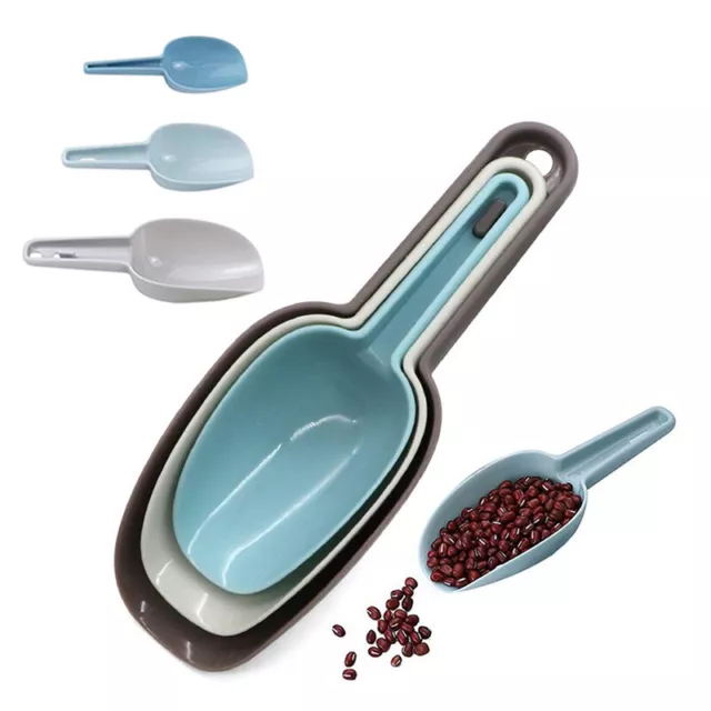 3 pz gadget per pala di ghiaccio in plastica per misurare farina di cereali da dessert caramelle ScoH7