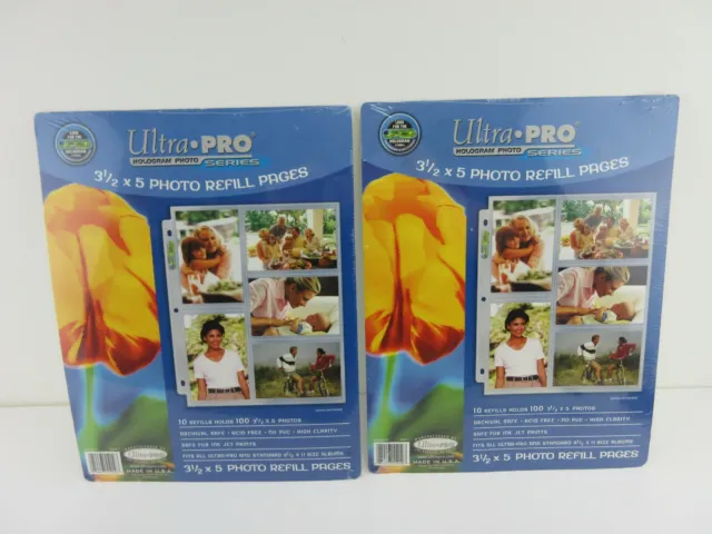 Two Packages of Ultra Pro 8.5"x11" Refill Pages 10 per Pkg -For 3.5" X 5" Photos