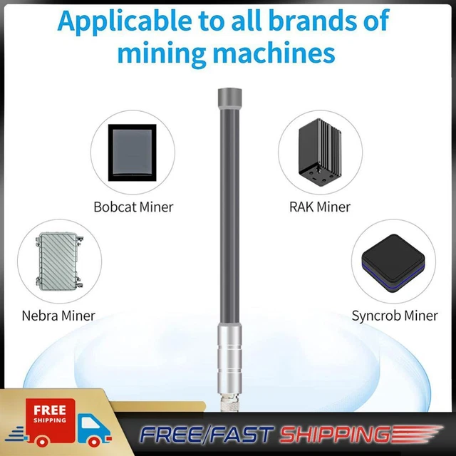 5dBi 858-878MHz for Helium Hotspot Miner Antenna+Magnet Base (55cm Gray)
