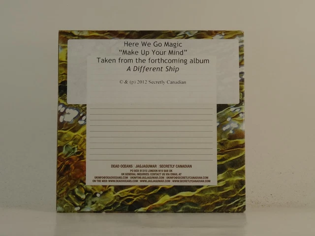 HERE WE GO MAGIC MAKE UP YOUR MIND (H1) 1 Track Promo CD Single