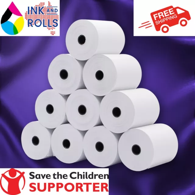 76x76mm 1 Ply Bond Paper Rolls - 50/BOX - METRO ONLY