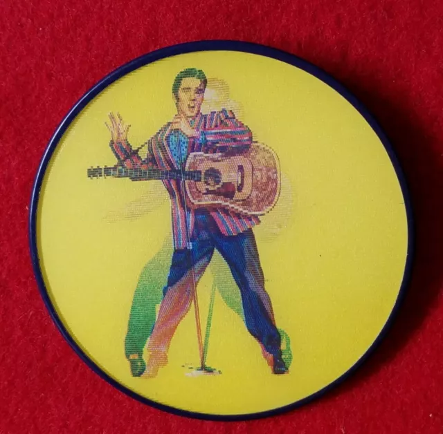 1956 Elvis Presley 3" Color Vari-Vue Flicker Pin Button Original