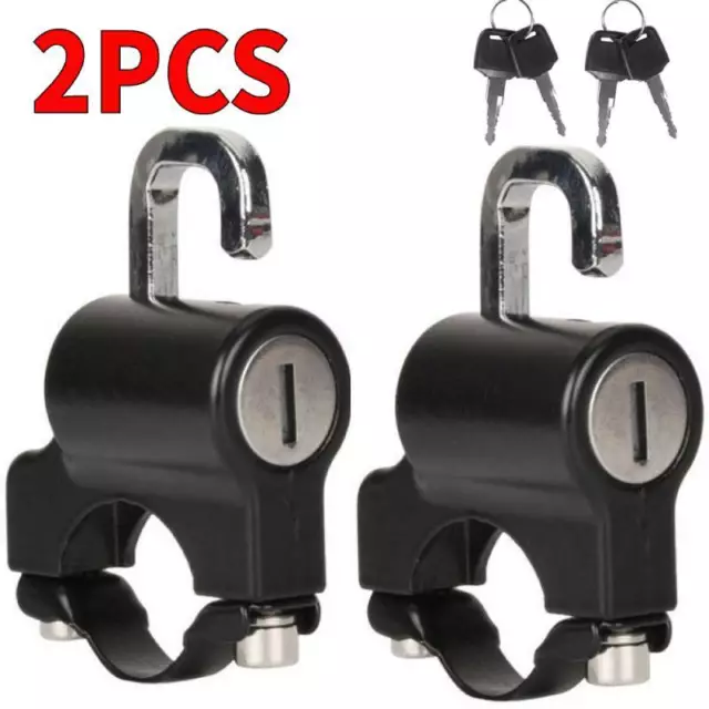 2x Serratura Casco Lucchetto Antifurto Universale per Manubrio Moto-Moto