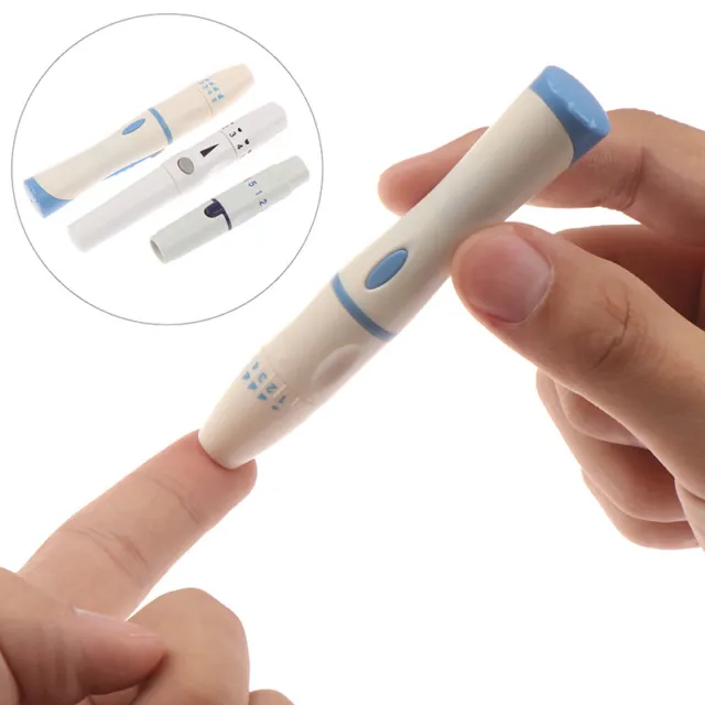 1 x Lancet Penna Lancet Dispositivo Lancio Diabetici Raccolta Sangue Test Glucosio-P2