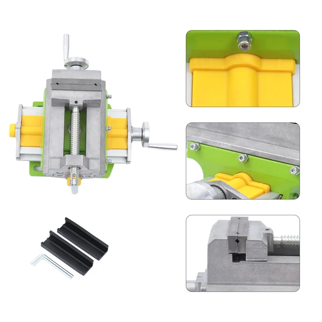 2 Way 3'' Drill Press X-Y Compound Vise Cross Over Slide Mill Milling Vice Table
