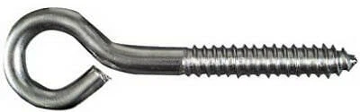 Lag Screw Eye, Stainless Steel, 1/4 x 3-3/4-In.