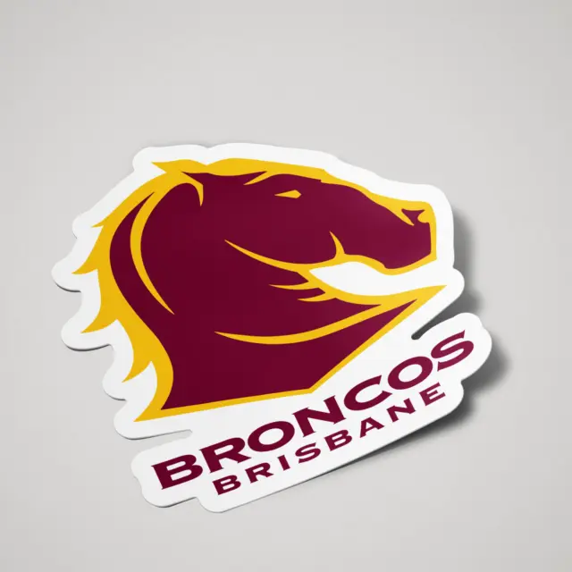 Brisbane Broncos NRL Windshield Windscreen Laptop Sticker Decal 104mm