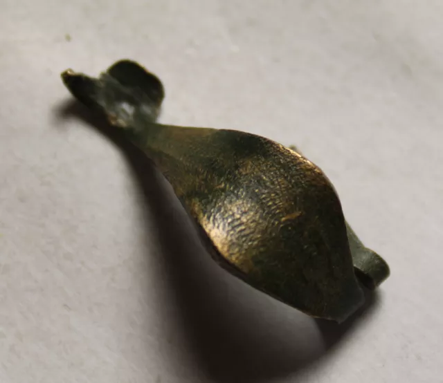 Rare Ancient Thraco Macedonian Greek bronze fibula brooch artifact intact patina