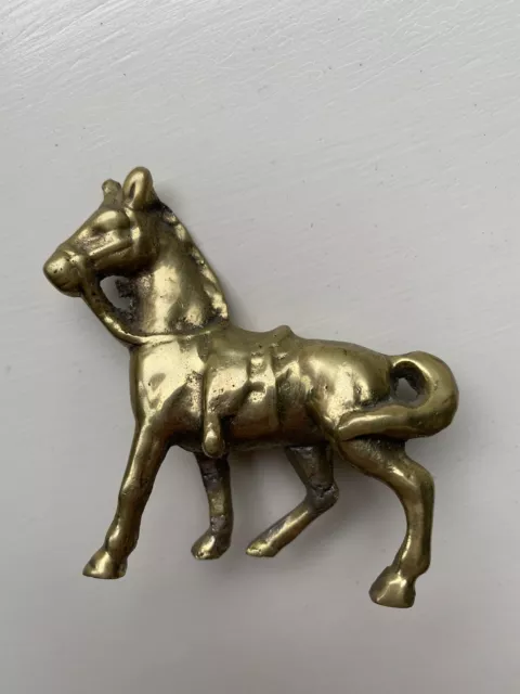 Vintage Solid Brass Horse Figurine