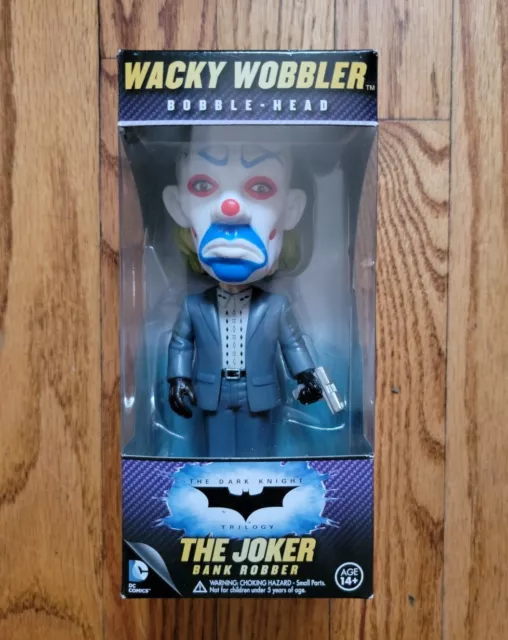 THE JOKER Bank Robber Wacky Wobbler 7” Bobble Head Funko (NEW-IN-BOX) batman