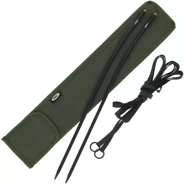 NGT Deluxe Distance Sticks Carp Fishing Marker Measuring + 12ft String And Case