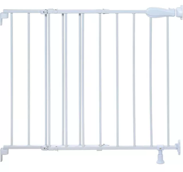 Summer Baby Gate Top of Stairs Metal, 29” - 42” Wide 30” Tall White 27210