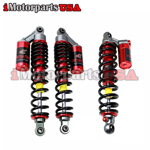 Yamaha Raptor 660R 700 700R Atv Full Front & Rear Gas Reservoir Shocks Red Set