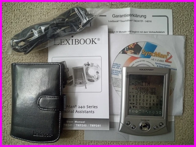 Organizer Touchman con SyncMan2 penna touchscreen istruzioni cavo borsa IMBALLO ORIGINALE NUOVO