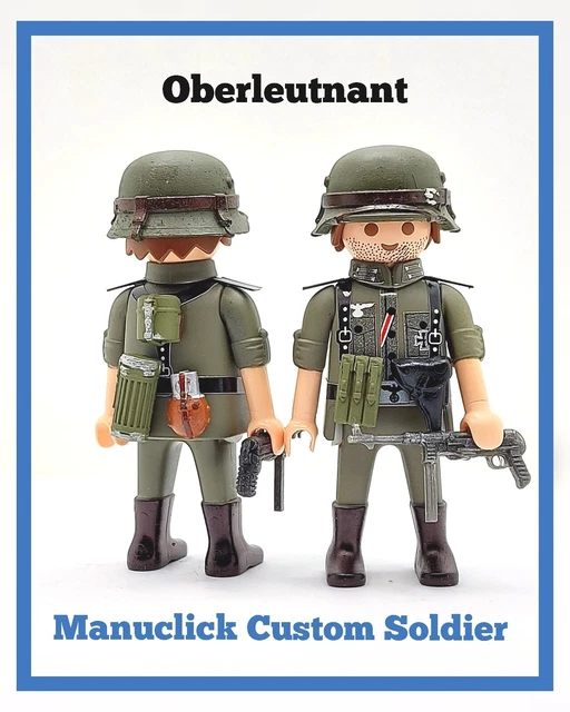 PLAYMOBIL CUSTOM WW2 Soldier Lieutenant Army German Wwii 11 25 playmobil-custom-ww2-soldier-lieutenant-army-german-wwii-11-25