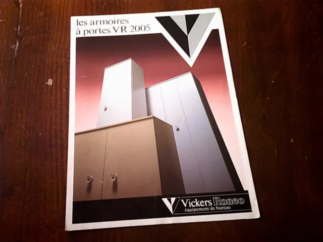 A Voir !! Ancienne Brochure Vickers Roneo " Les Armoires A Portes Vr 2005 " 1986