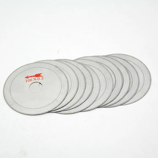 10Pcs 4" inch Ultra-thin Diamond Lapidary Saw Blade Gemstone Rocks Cutting Disc