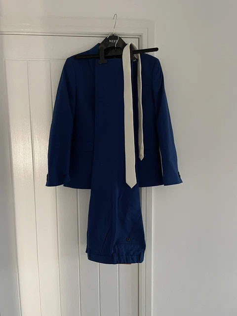 NEXT royal blue boys wedding suit age 12 with champagne tie