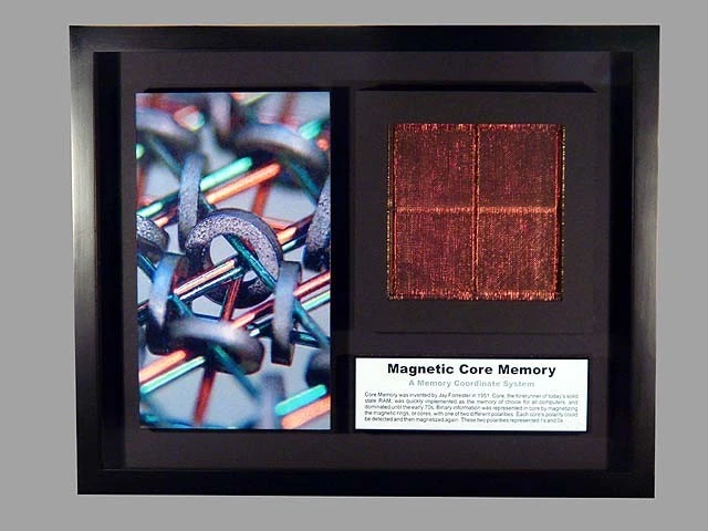 MAGNETIC CORE MEMORY - Image of magnetic core with core plane (HP) £237 ...