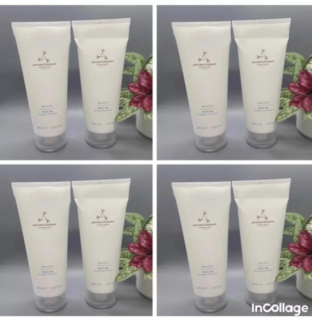 8x Aromatherapy Associates Revive Body Gel - Energize + Awaken - Talla Completa Sellado