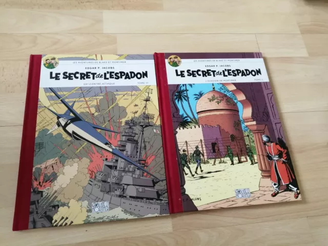 LOT 2 BLAKE ET MORTIMER LE SECRET DE L'ESPADON 2 ET 3 EDIT. LE MONDE DOS TOILé