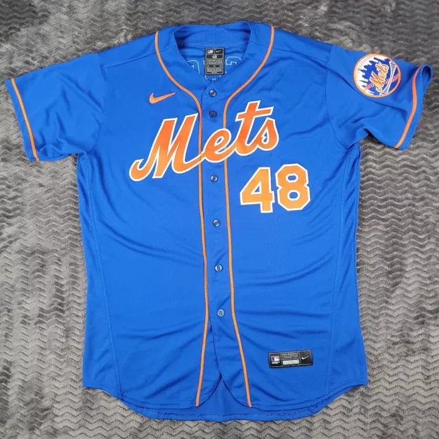 Camiseta deportiva Jacob DeGrom de los Mets de Nueva York para hombre 48 azul MLB colección auténtica