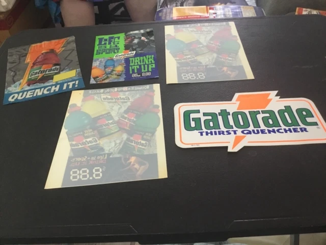 Gatorade Assorted Glass Cooler Door Window Cling Advertising Signs