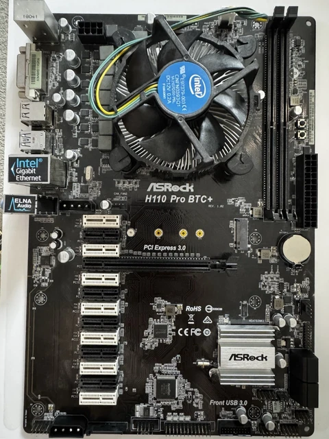 Asrock Motherboard Mainboard Asrock H110 Pro Btc+ Mining