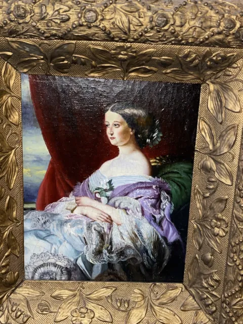 After Franz Xavier Winterhalter Painting Empress Eugene Continental School O/C 3