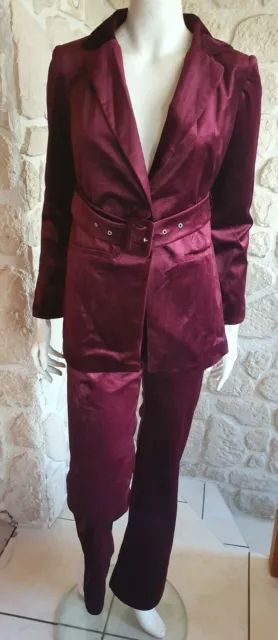 ensemble pantalon+veste en velours neufs taille unique marque Ikone Paris (sa)