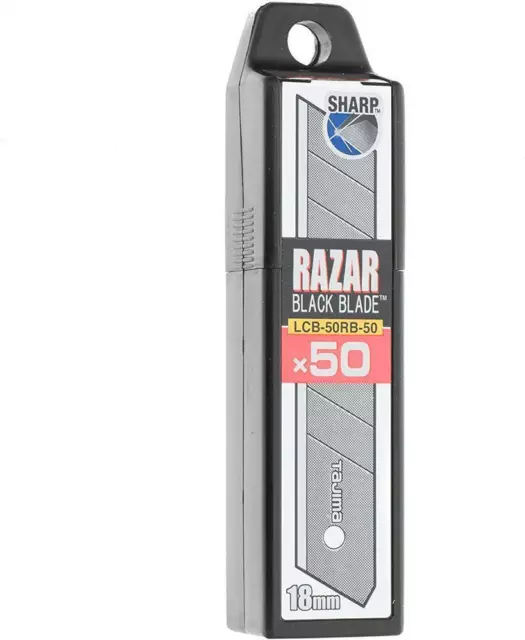 Tajima RAZAR Black Blade 18mm 50er (im Spender) Cuttermesser Ersatzklingen