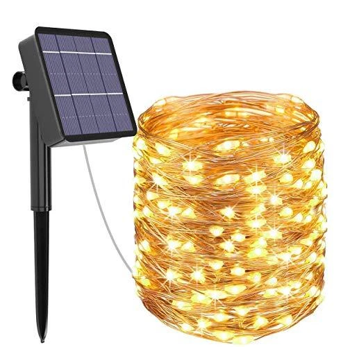 kolpop Guirlande Lumineuse Solaire 26M 240 LED Exterieur Étanche Lampe Solair...