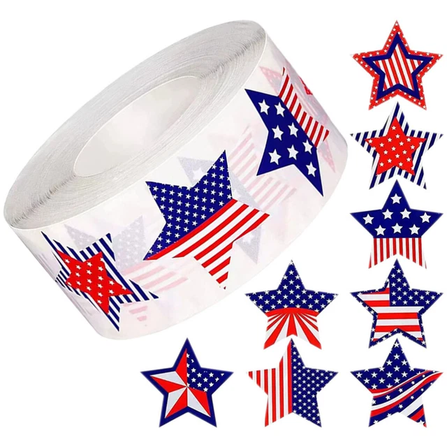 1 rollo pegatina embalaje regalo Independence Day decorativo