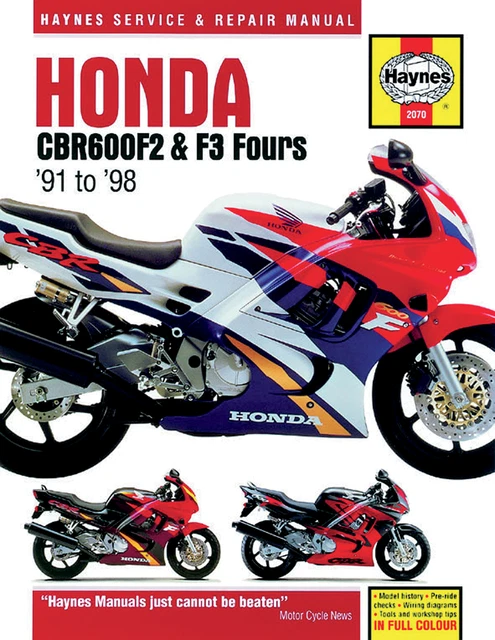 Haynes 2070 Manuale Di Riparazione Moto Honda Cbr 600 F3 1998