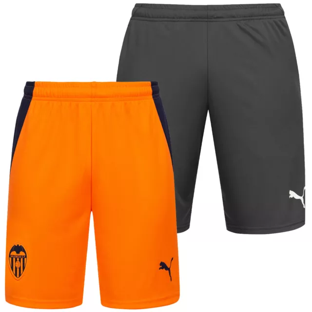 FC Valencia PUMA Herren Sport Fußball Fan Heim Trainings Shorts grau orange neu