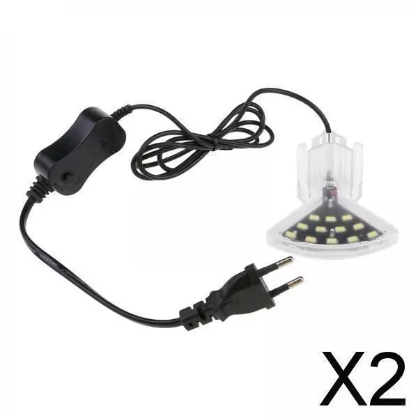 2X Aquarium Fish Tank Light LED Aquarium Clip Lampe LED Éclairage Réservoir