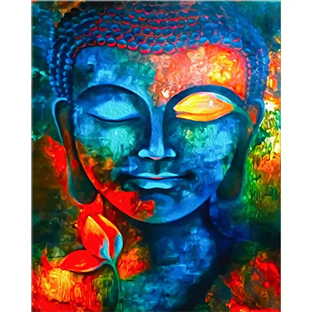 fr Buddha Canvas Painting Frameless Oil Paint By Numbers Wall Art Posters Pictur