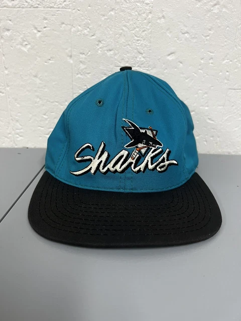Vintage 1990's NHL The Game San Jose Sharks Snapback Teal Original Hat Cap