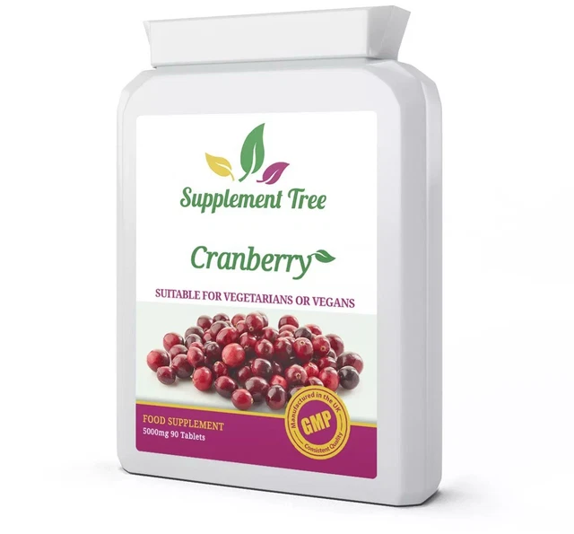 Picture of CRANBERRY 5000MG 90 Tablets; Cystitis Urinary Tract Health Bladder ...