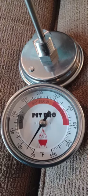 3" Dial BBQ Pit/Smoker/Grill Thermometer 6" Stem 50/550F Custom  Zoned Dial