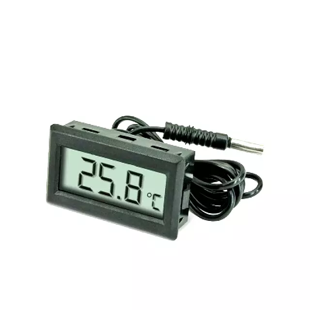 TEMPERATURANZEIGE DIGITAL LCD Temperaturmessgerät Fühler Wasser