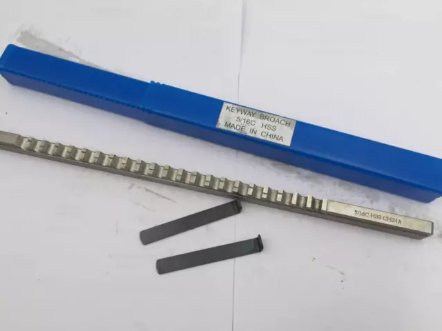 5/16" C Push Type Keyway Broach Cutter 5/16 Inch HSS Involute Spline CNC Cutting