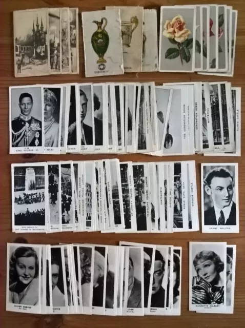 R J Lea cigarette cards job lot inc. War Pictures, Film Stars