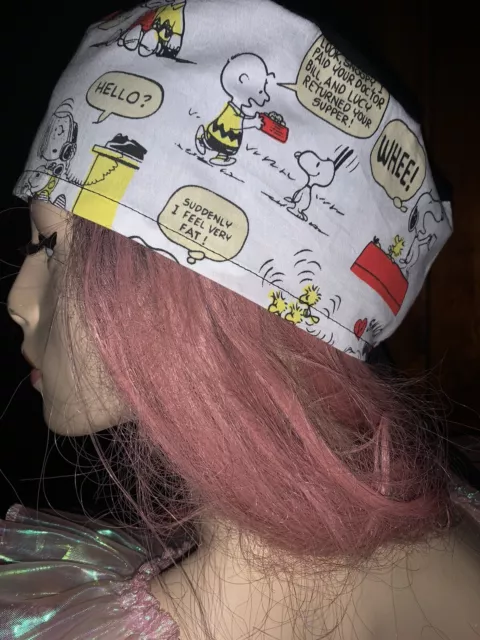 Snoopy Scrub Cap Peanuts Nurse Hat Charlie Brown ￼unisex Cotton Surgical Cap