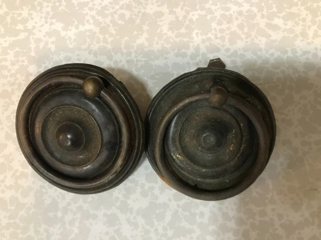 HEPPLEWHITE RARE SET OF TWO  18TH/19TH CENTURY Period Original DROP RING PULLS